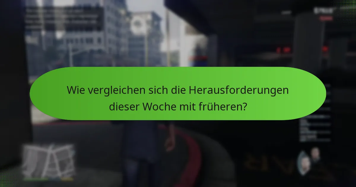 Wie vergleichen sich die Herausforderungen dieser Woche mit früheren?